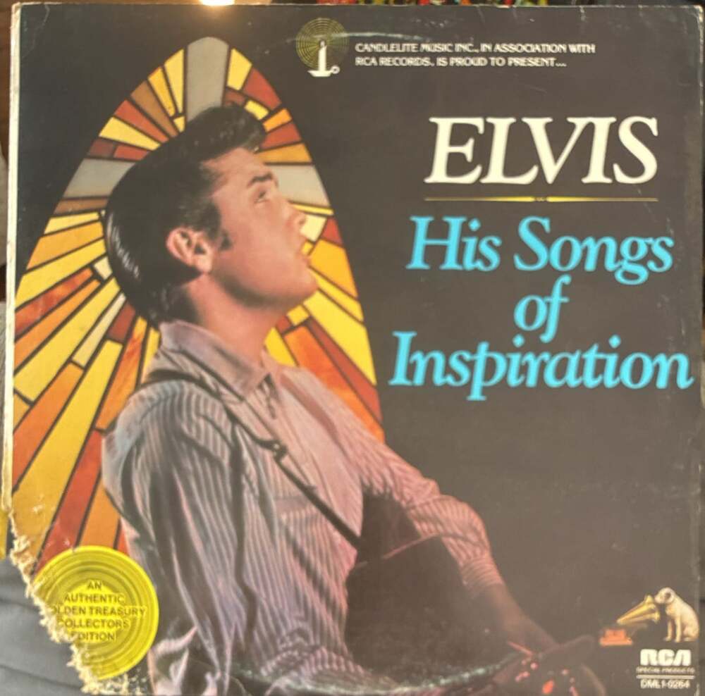 VG+/G: Elvis Presley His Songs Of Inspiration Vinyl LP 1977